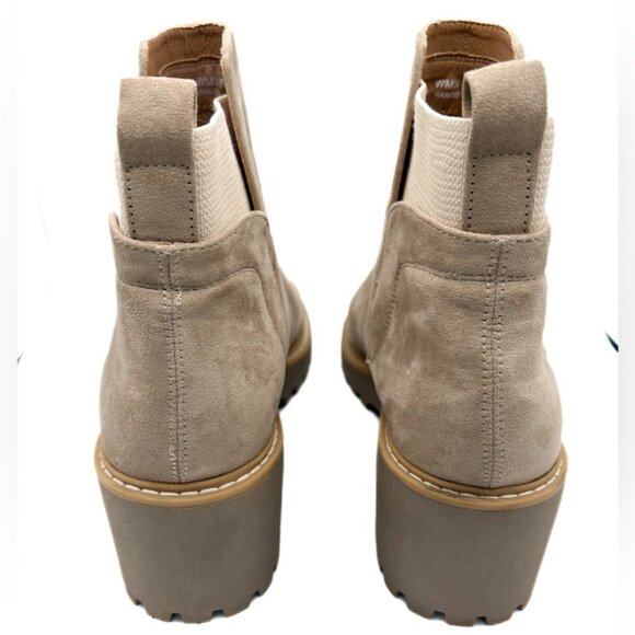 Dolce Vita Rango Platform Lug Sole Booties Tan Suede Size 8 - Picture 4 of 5